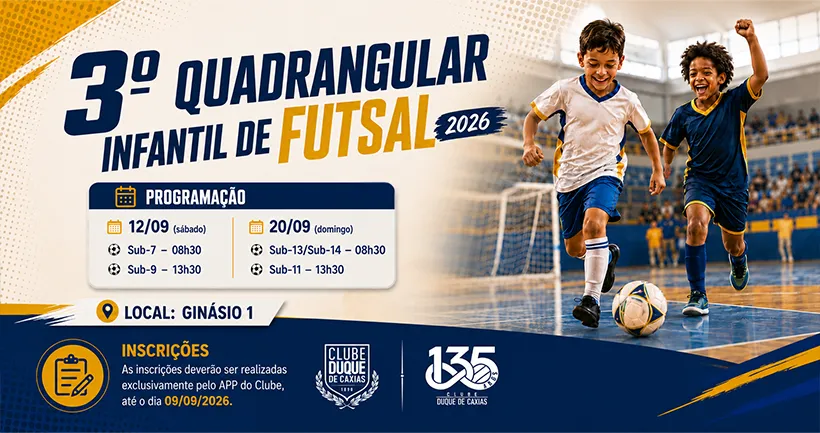 3º Quadrangular Infantil de Futsal 2026