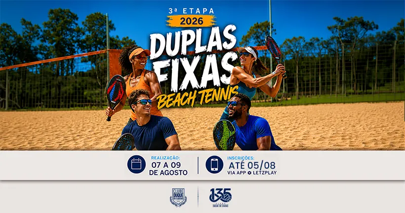 3ª ETAPA 2026 Duplas Fixas - Beach Tennis