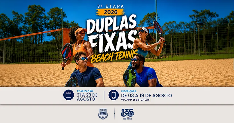 3ª ETAPA 2026 Duplas Fixas - Beach Tennis